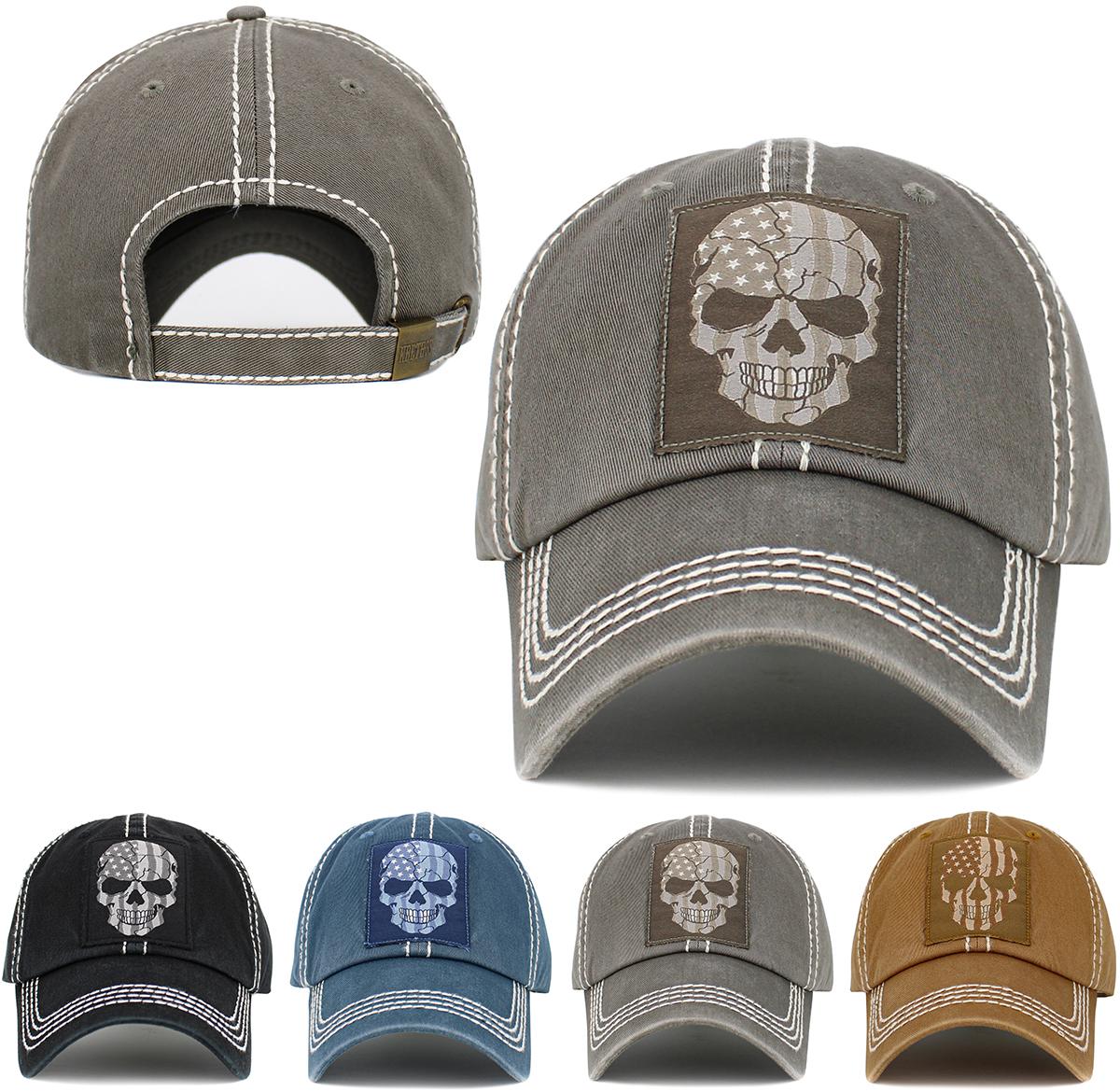 SKULL Flag Vintage Ballcap